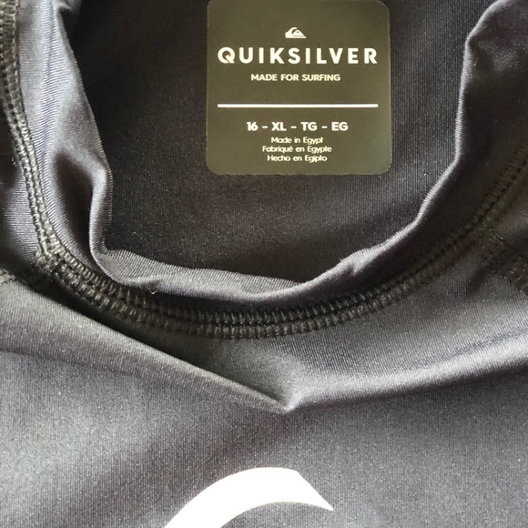 Quicksilver Surf Boys XL 16 Sun Swim long Sleeve Shirt 50+ UPF Sun Protection - Picture 7 of 7